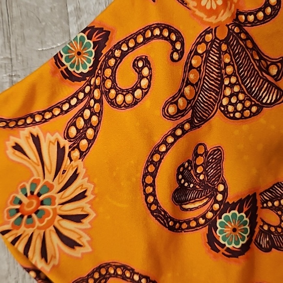 💕A.L.C.💕 Cleo Scoop Bikini Top ~ Orange Multi-Color Paisley Print Large L NWT - Picture 6 of 10